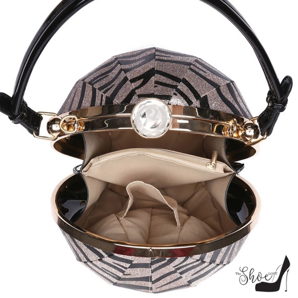 Ball Shaped Satchel in Zebra Sparkle - Picture 2 of 4